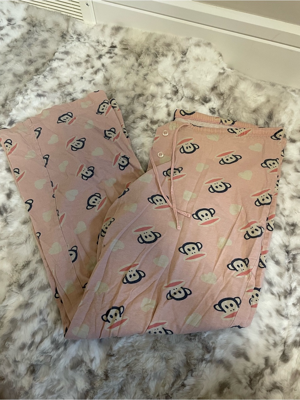 Paul Frank Pink Monkey Print PJ Pants